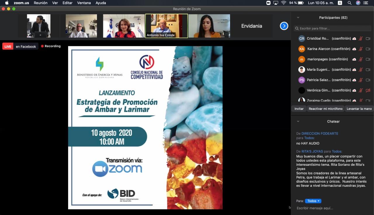 Presentan estrategia de promoción para el Ámbar y el Larimar con alcance nacional e internacional