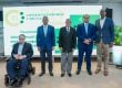 El ministro Joel Santos, junto a las autoridades del sector eléctrico y del CES.