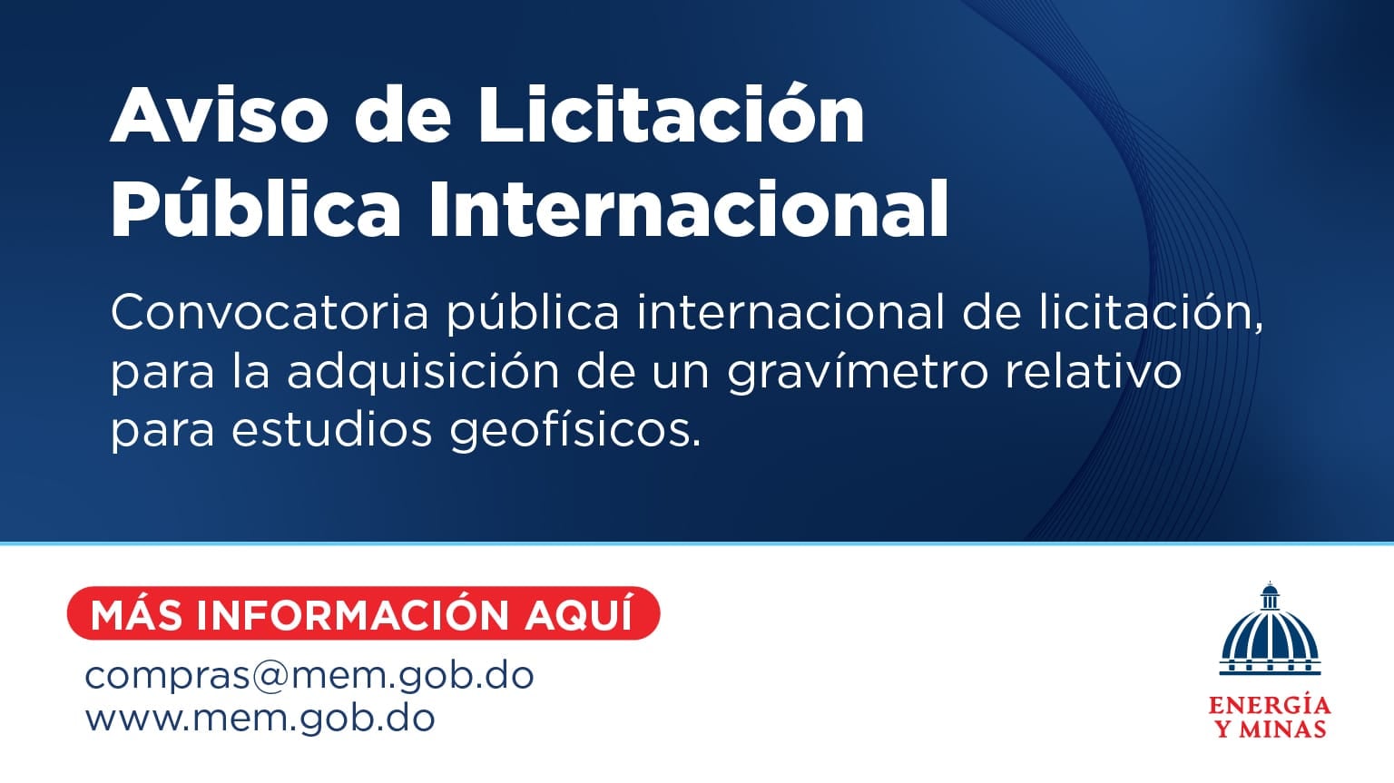 Convocatoria Pública Internacional de Licitación, para la Adquisción de un Gravímetro Relativo para Estudios Geofísicos